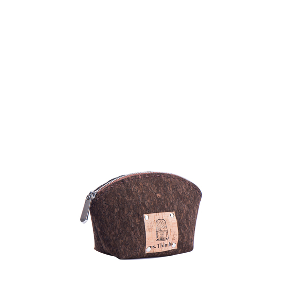 Μικρό Πορτοφόλι από Φελλό "Brown Mini Cork Pouch" - πορτοφολάκι, δώρο, αδιάβροχο, φελλός, καλλυντικών - 2
