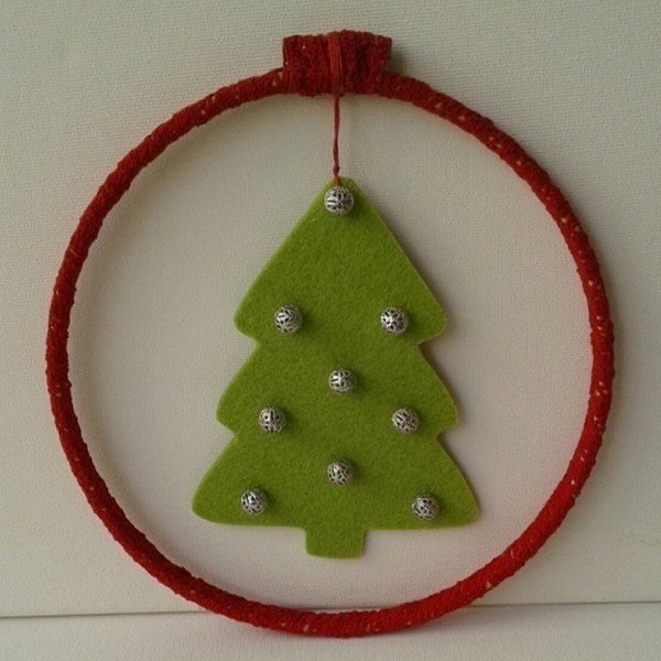 Διακοσμητικό χριστουγεννιάτικο τελάρο δέντρο - διακοσμητικό, διακοσμητικά - 2