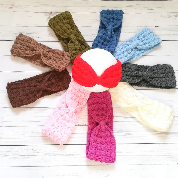 Χειροποίητη πλεκτή κορδέλα -τουρμπάνι κροσέ σε πολλά χρώματα και μεγέθη - Hand knitted Headband - κορίτσι, δώρο, χριστουγεννιάτικο, δώρα γενεθλίων, τουρμπάνι, δώρο έκπληξη, δώρα για γυναίκες, headbands