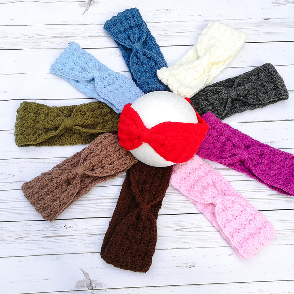 Χειροποίητη πλεκτή κορδέλα -τουρμπάνι κροσέ σε πολλά χρώματα και μεγέθη - Hand knitted Headband - κορίτσι, δώρο, χριστουγεννιάτικο, δώρα γενεθλίων, τουρμπάνι, δώρο έκπληξη, δώρα για γυναίκες, headbands - 4