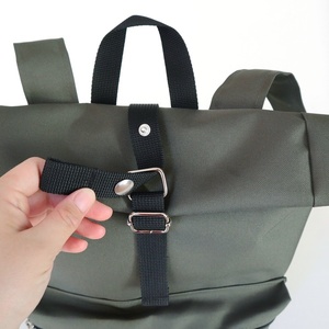 Πράσινο Σακίδιο Πλάτης // Roll top Backpack - πλάτης, σακίδια πλάτης, all day, vegan friendly - 4