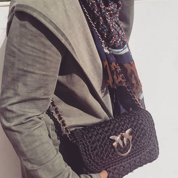 Τσάντα πλεκτή χειροποίητη καφέ με αλυσίδα chanel - fashion, γυναικεία, ώμου, crochet, χειροποίητα, πλεκτές τσάντες - 4
