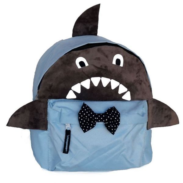Παιδική Τσάντα Καρχαρίας - ζωάκι, πλάτης, βελούδο, τσαντάκια