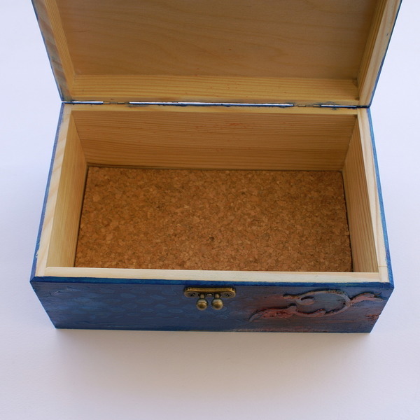 μπλε κουτί - πεταλούδα - δώρο, οργάνωση & αποθήκευση, πεταλούδα, μεταλλικά στοιχεία - 5