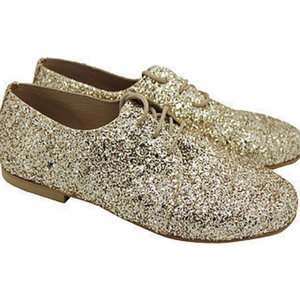 MARGO SHOES Oxford "GLITTER DROPS" Χρυσό