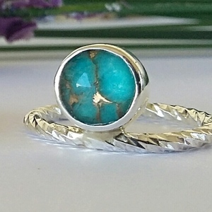 Mini Precious Stone Ring-Ασημένιο Δαχτυλίδι με Πέτρα - ασήμι, ημιπολύτιμες πέτρες, χειροποίητα, σταθερά - 2