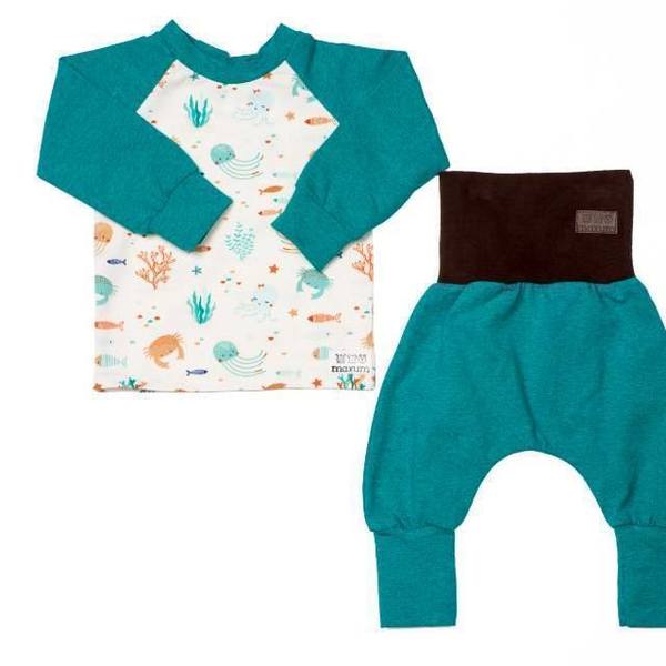 Βρεφικό σετ ρούχων: παντελόνι και μπλουζάκι - βαμβάκι, δώρα για βάπτιση, βρεφικά, δώρο γέννησης, βρεφικά ρούχα