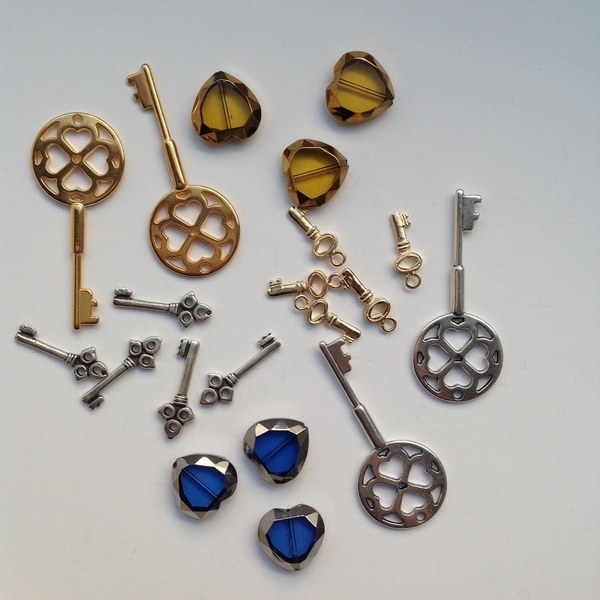 Mix Υλικών "Κλειδάκια mix Gold/Silver" για γούρια, κοσμήματα & κατασκευές - μεταλλικά στοιχεία, DIY, υλικά κοσμημάτων - 3