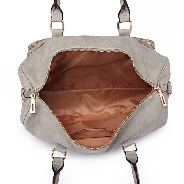 Ανοιχτό Γκρι Τσάντα Αλλαξιέρα Leather Look 3 Pcs - ώμου, κορίτσι, αγόρι, τσάντα, βρεφικά, χειρός, τσάντα αλλαξιέρα - 5