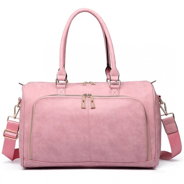 Ροζ Τσάντα Αλλαξιέρα Leather Look 3 Pcs - ώμου, κορίτσι, αγόρι, τσάντα, βρεφικά, χειρός, τσάντα αλλαξιέρα - 2