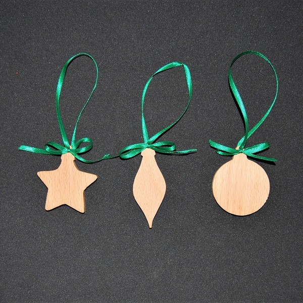 Στολίδια για το Χριστουγεννιάτικο δέντρο - ξύλο, χειροποίητα, στολίδια, ξύλινα διακοσμητικά - 2