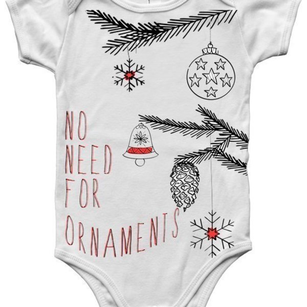 ❥No need for ornaments|❥Φορμάκι Μωρού - βαμβάκι, χριστουγεννιάτικο, βρεφικά, δώρα για παιδιά, βρεφικά φορμάκια, έλληνες σχεδιαστές, δώρο για νεογέννητο, πρώτα Χριστούγεννα, για παιδιά, βρεφικά ρούχα - 4