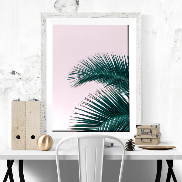 Tropical Pink φωτογραφια 20χ30εκ, Palm Leaf - ροζ, μοντέρνο, δώρο, διακόσμηση, decor, αφίσες, είδη διακόσμησης, minimal - 2