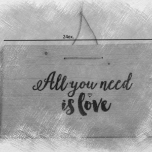 Μικρός ξύλινος πίνακας "All you need is love" - ξύλο, πίνακες & κάδρα, κρεμαστά - 4