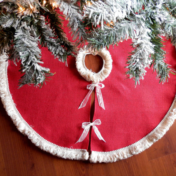 Χριστουγεννιάτικη ποδιά για το δέντρο των χριστουγέννων - διακοσμητικό, χριστουγεννιάτικο, διακοσμητικά, χριστουγεννιάτικα δώρα - 2