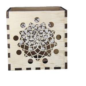 Ξύλινο φαναράκι για κεράκι - lasercut / sacred geometry/floweroflife - διακοσμητικό, ρεσώ & κηροπήγια, personalised, βάσεις για ρεσώ, πρωτότυπα δώρα - 3