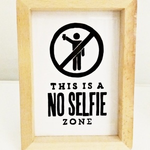 Frame for Bathroom Decoration "...No Selfie" - διακοσμητικό, ξύλο, γυαλί, ζωγραφισμένα στο χέρι, ιδιαίτερο, πίνακες & κάδρα, unique, κορνίζες - 4