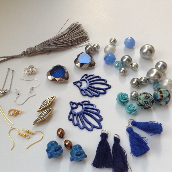 Mix υλικών "Μπλε Βεντάλια" - DIY, υλικά κοσμημάτων - 3