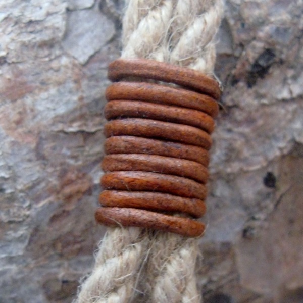 Μπρελόκ με σκοινί και γνήσιο δέρμα - μπρελόκ, ανδρικά μπρελόκ - 2