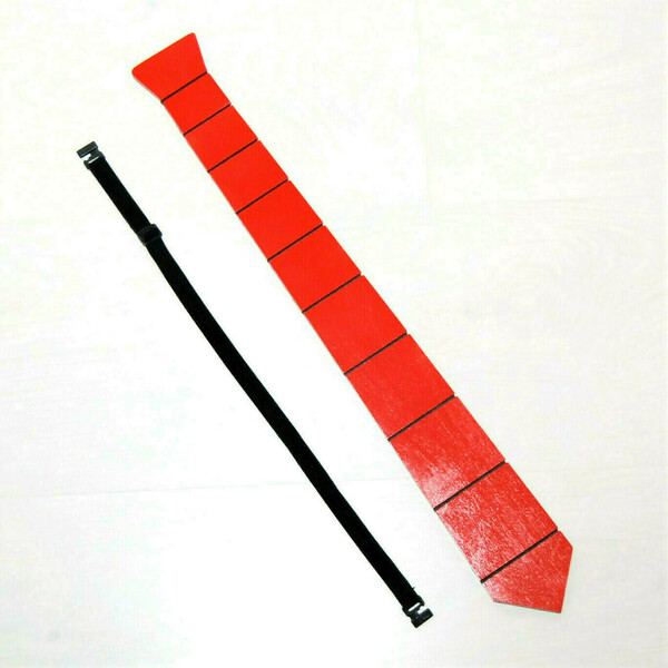 Ξύλινη κόκκινη αντρική γραβάτα Empnoia - ανδρικά, δώρα για άντρες - 2