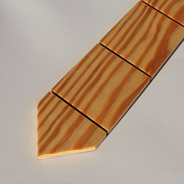Ξύλινη αντρική γραβάτα από pitch pine - ξύλο, ανδρικά, δώρο - 2