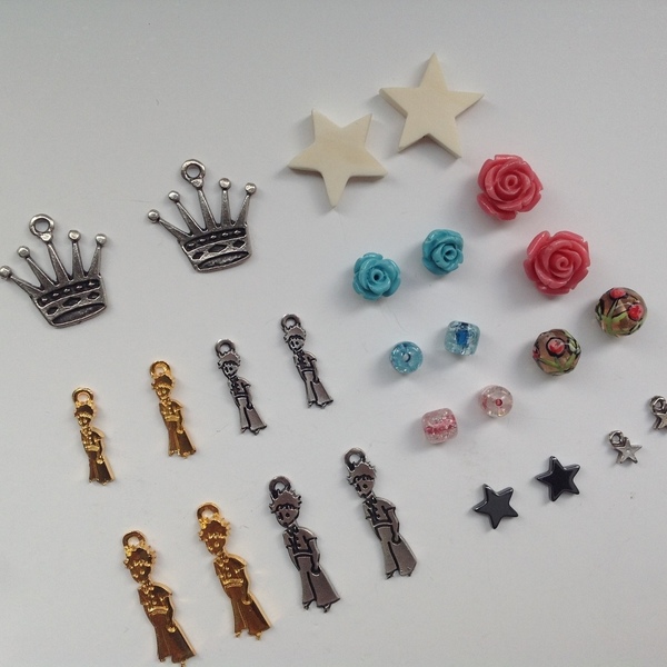 Ο Μικρός Πρίγκιπας - μικρός πρίγκιπας, χάντρες, μεταλλικά στοιχεία, DIY, υλικά κοσμημάτων - 2