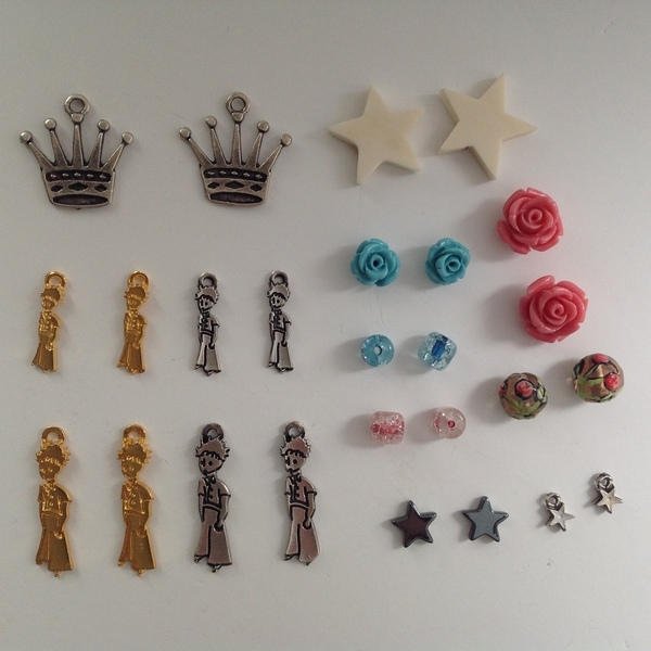 Ο Μικρός Πρίγκιπας - μικρός πρίγκιπας, χάντρες, μεταλλικά στοιχεία, DIY, υλικά κοσμημάτων - 5