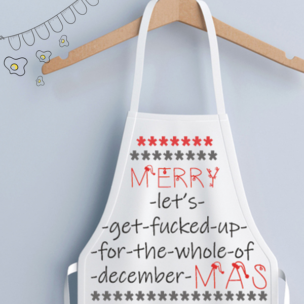 Merry X-mas apron για όσους ξέρουν να περνάνε καλά! - ποδιές μαγειρικής, merry christmas