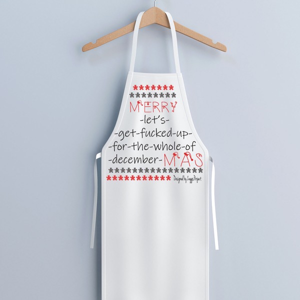Merry X-mas apron για όσους ξέρουν να περνάνε καλά! - ποδιές μαγειρικής, merry christmas - 2