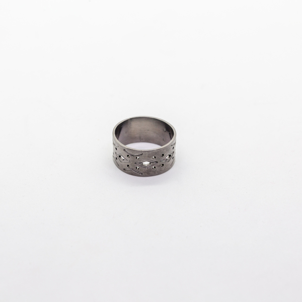 Δαχτυλίδι υφαντό σχέδιο - ασήμι, ανδρικά, boho, σταθερά, μεγάλα, Black Friday, επιροδιωμένα, φθηνά - 2