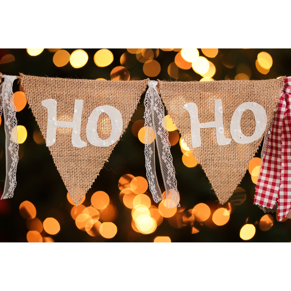 Ho Ho ho σημαιάκι - Χριστουγεννιάτικο banner - άγιος βασίλης - 4