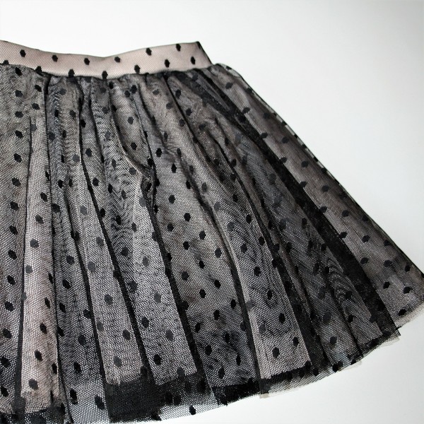 "Evita e bella" παιδική μαύρη πουά τούλινη φούστα - mini, πουά, παιδικά ρούχα - 2