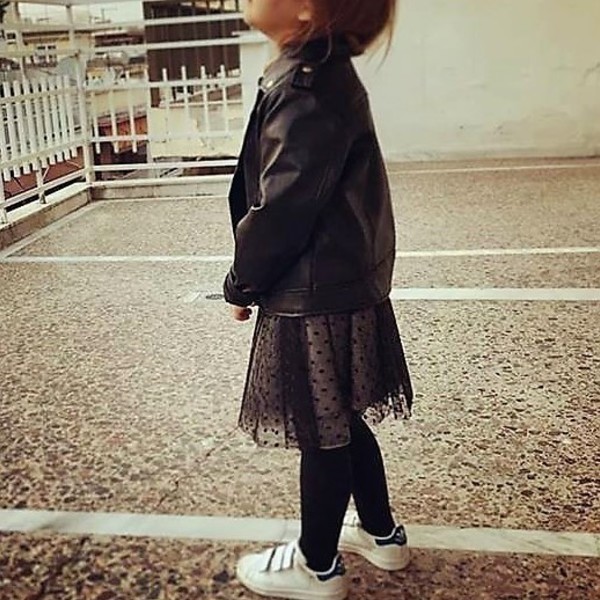 "Evita e bella" παιδική μαύρη πουά τούλινη φούστα - mini, πουά, παιδικά ρούχα - 3