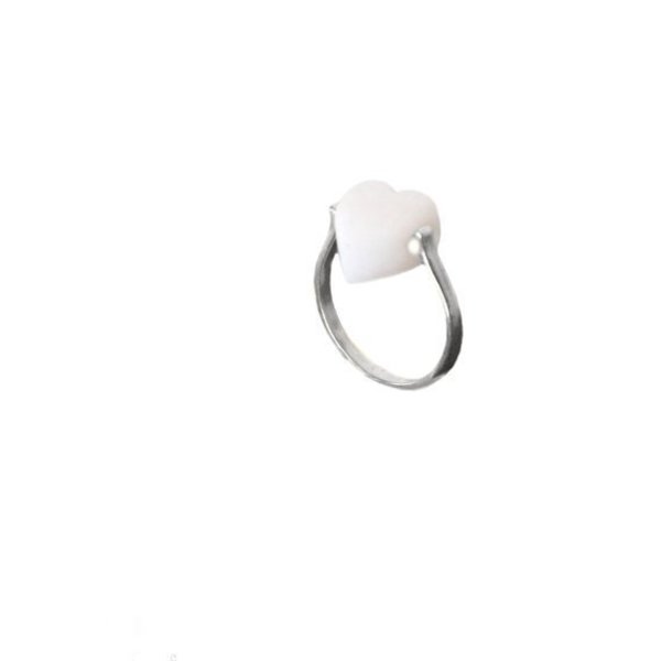 "P o t o s" Heart Marble Ring-Χειροποίητο Δαχτυλίδι από ασήμι 925 και μάρμαρο! - ασήμι, gift idea - 3