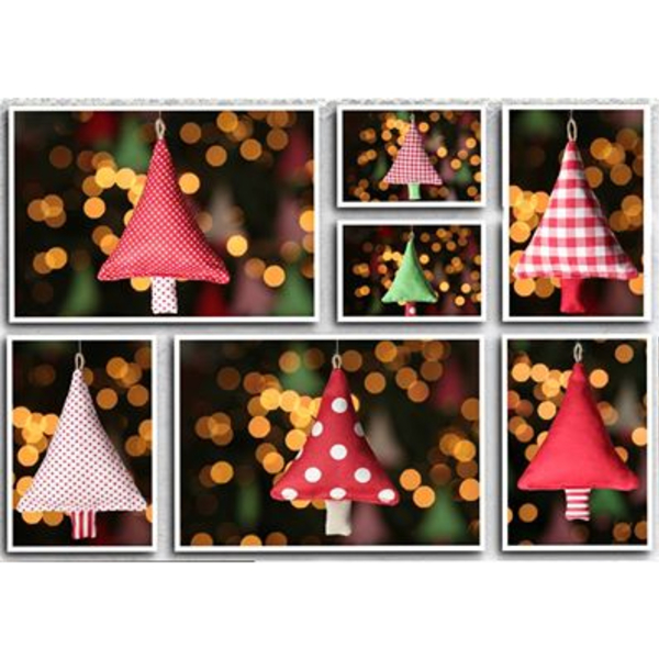 7 Κρεμαστά χριστουγεννιάτικα δεντράκια - Διακοσμητικά στολίδια - διακοσμητικό, δέντρα, χριστουγεννιάτικο, στολίδια