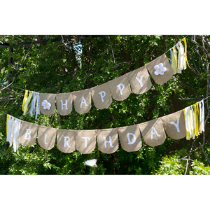 Σημαιάκι γενεθλίων με μαργαρίτες ✿ Happy Birthday - κορίτσι, banner, πάρτυ γενεθλίων, διακοσμητικά
