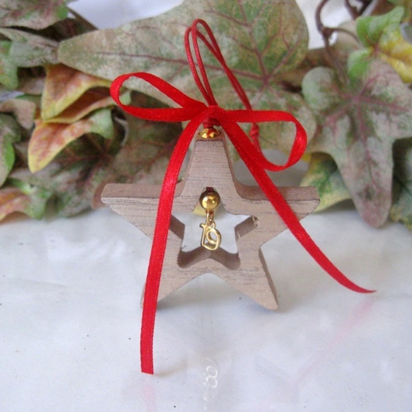 Χριστουγεννιάτικο ξύλινο αστέρι για το 19 - διακοσμητικό, χριστουγεννιάτικα δώρα, δώρα για δασκάλες