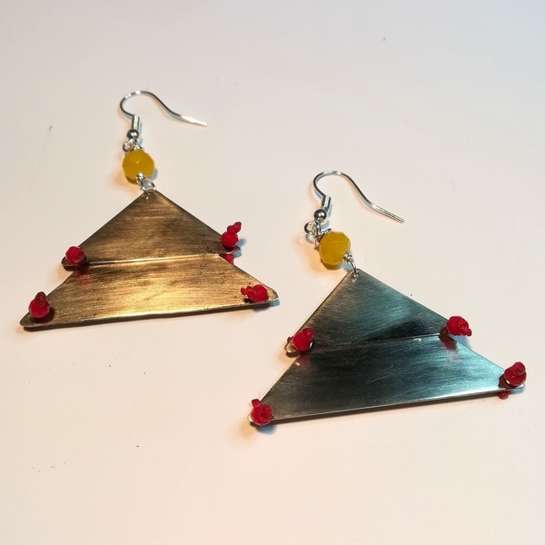 Σκουλαρίκια χριστουγεννιάτικο ελατάκι. Christmastree earrings - αλπακάς, κρεμαστά, γάντζος, χριστουγεννιάτικα δώρα - 4