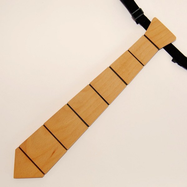 Ξύλινη παιδική γραβάτα Empnoia από οξιά. - ξύλο, χειροποίητα, αξεσουάρ