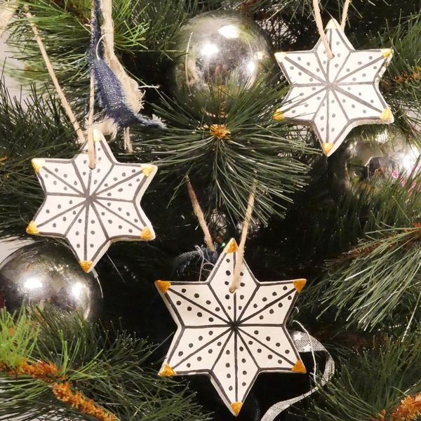 Κεραμικά Χριστουγεννιάτικα Στολίδια | Σκανδιναβική Διακόσμηση - πηλός, χριστουγεννιάτικα δώρα, στολίδια - 2