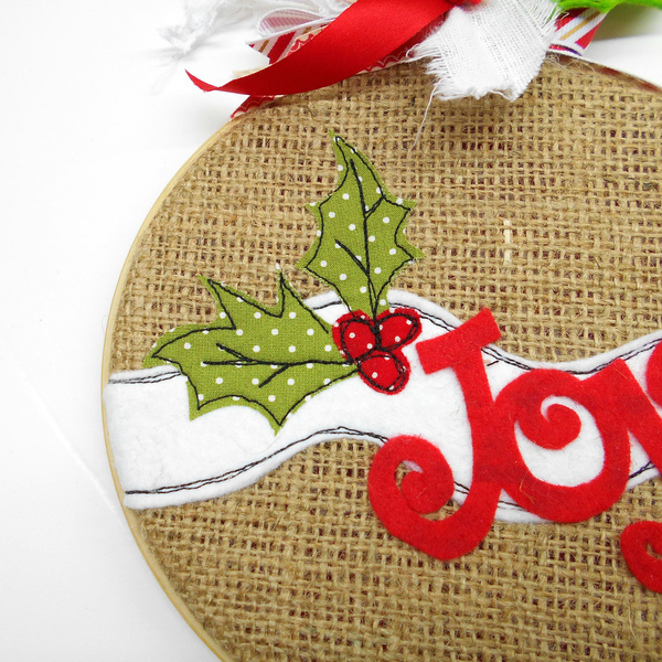 Χριστουγεννιατικο Διακοσμητικό Τελάρο Κεντήματος JOY - διακοσμητικά, χριστουγεννιάτικα δώρα - 2