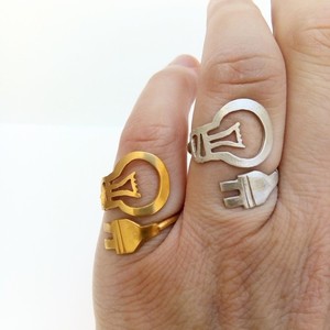 Δαχτυλίδι Λάμπα - Φις - ασήμι, chevalier, μικρά, ξεχωριστό δώρο, μπρούντζος - 3