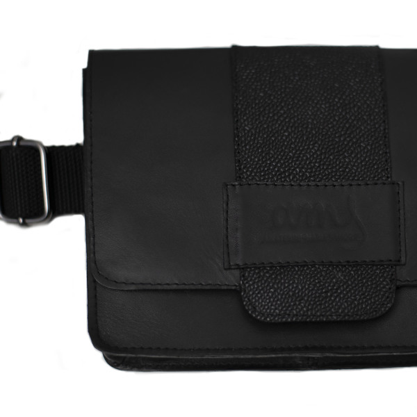 Belt bag "Afroditi" - δέρμα, all day, minimal, μέσης, μικρές - 2
