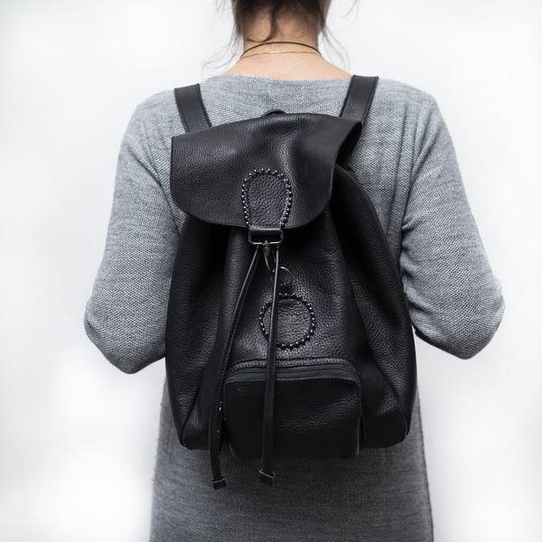 Backpack "Irο" - πλάτης, δέρμα, all day - 5