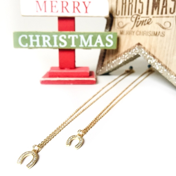 “lucky horseshoe” chain necklace - γυναικεία, χριστουγεννιάτικο, γούρια