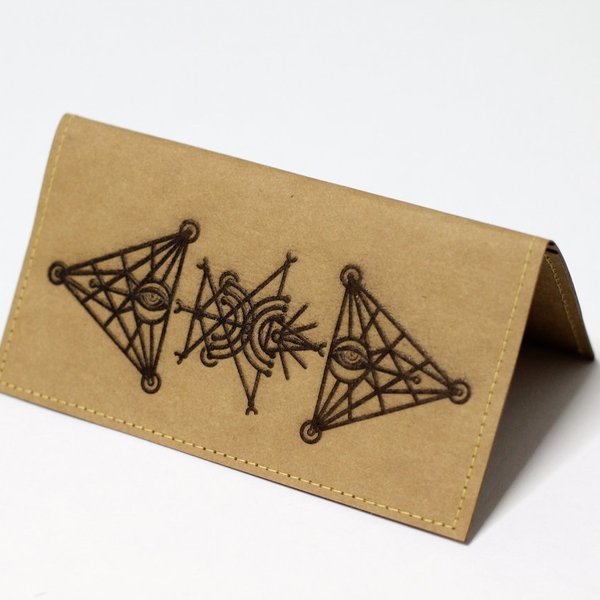 Καπνοθήκη Geometric Eyes- Vegan Leather - Χαραξη Laser - μοναδικό, χαρτί, personalised, καπνοθήκες, χάραξη - 2
