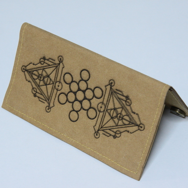 Καπνοθήκη Flower of Life - Vegan Leather - Χαραξη Laser - χαρτί, καπνοθήκες, χάραξη