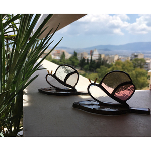 Snail Grey - γυαλί, χειροποίητα, διακοσμητικά, πρωτότυπα δώρα - 2