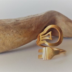 Δαχτυλίδι Λάμπα - Φις - ασήμι, chevalier, μικρά, μπρούντζος