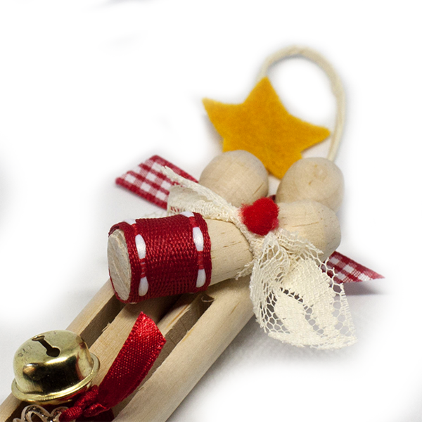 Γούρι ζευγάρι με παιδί - χριστουγεννιάτικα δώρα, ξύλινα διακοσμητικά, γούρια - 3